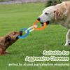 Colorful Dog Tug Dog Toy Sturdy TPR Dog Chew Toy Water Resistant Lightweight Interactive Fetch Toy For Pets Training Teething