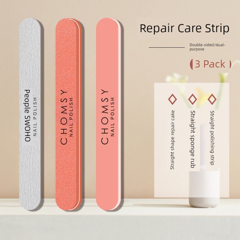 

Nail File Nail Grinding Sand Bar Nail Filing Strip Nail Polishing Sanding Bar for Nail Beauty Sponge Rub Manicure File Shaping Care Strips (Pack of 3)