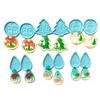 Christmas Tree/Drop/Round Shape Earrings Pendant Mold Epoxy Resin Jewelry Mold Resin Casting Pendant Mold for Diy Craft