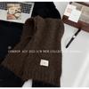 Sweet wind wool blended knitted scarf women's winter new solid color versatile scarf