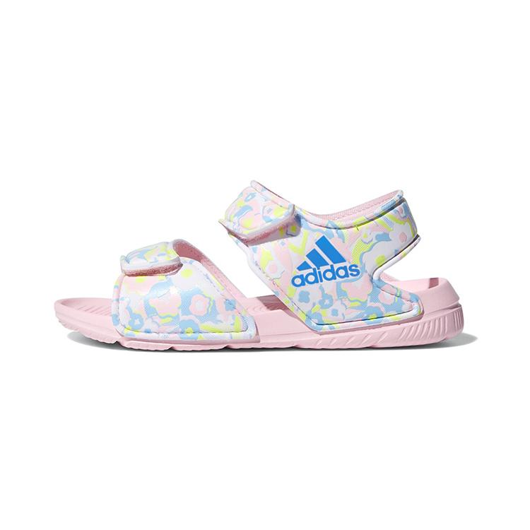 Adidas Altaswim C Synthetic Leather Slip Resistant Abrasion Resistant Children s Sandals Pink Blue Green EF0376 34