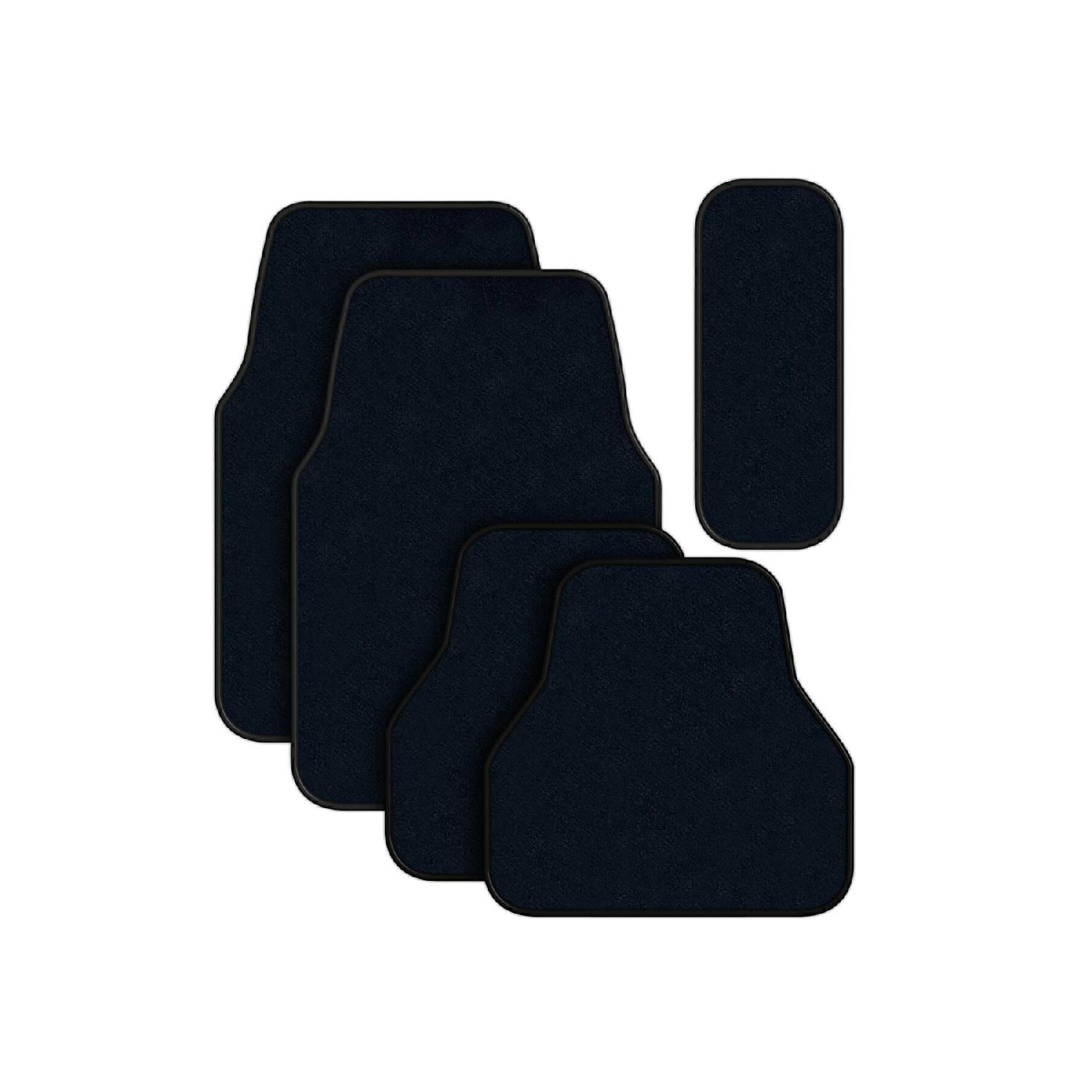 

Black Carpet Car Mat Set With Black Edge Stitching - Suitable For All Vehicles