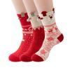 Cartoon Hosiery Christmas Elk Ankle Socks Sweat Absorbent Cartoon Short Socks Red Women Socks  Gift