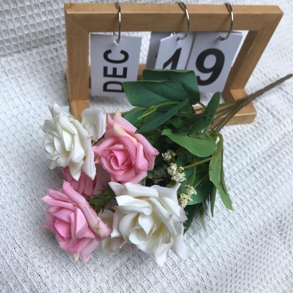 

7 цветов искусственный цветок розы своими руками домашний декор комнаты искусственные цветы сад свадебное украшение белый