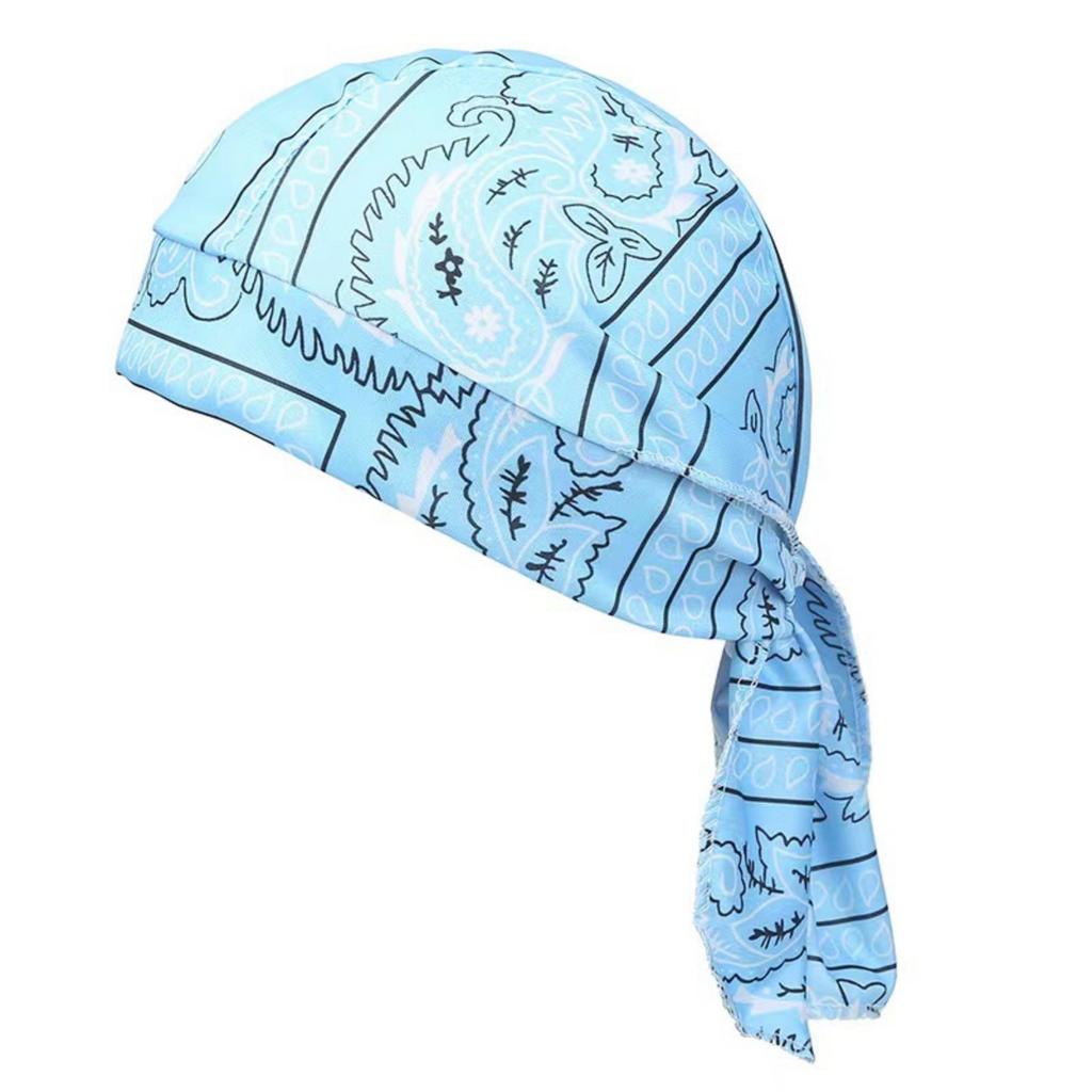 Outdoor Cycling Pirate Cap Street Dance Hip Hop Headscarf Breathable Lightweight Bandana Hat for Men and Women Adjustable Fit