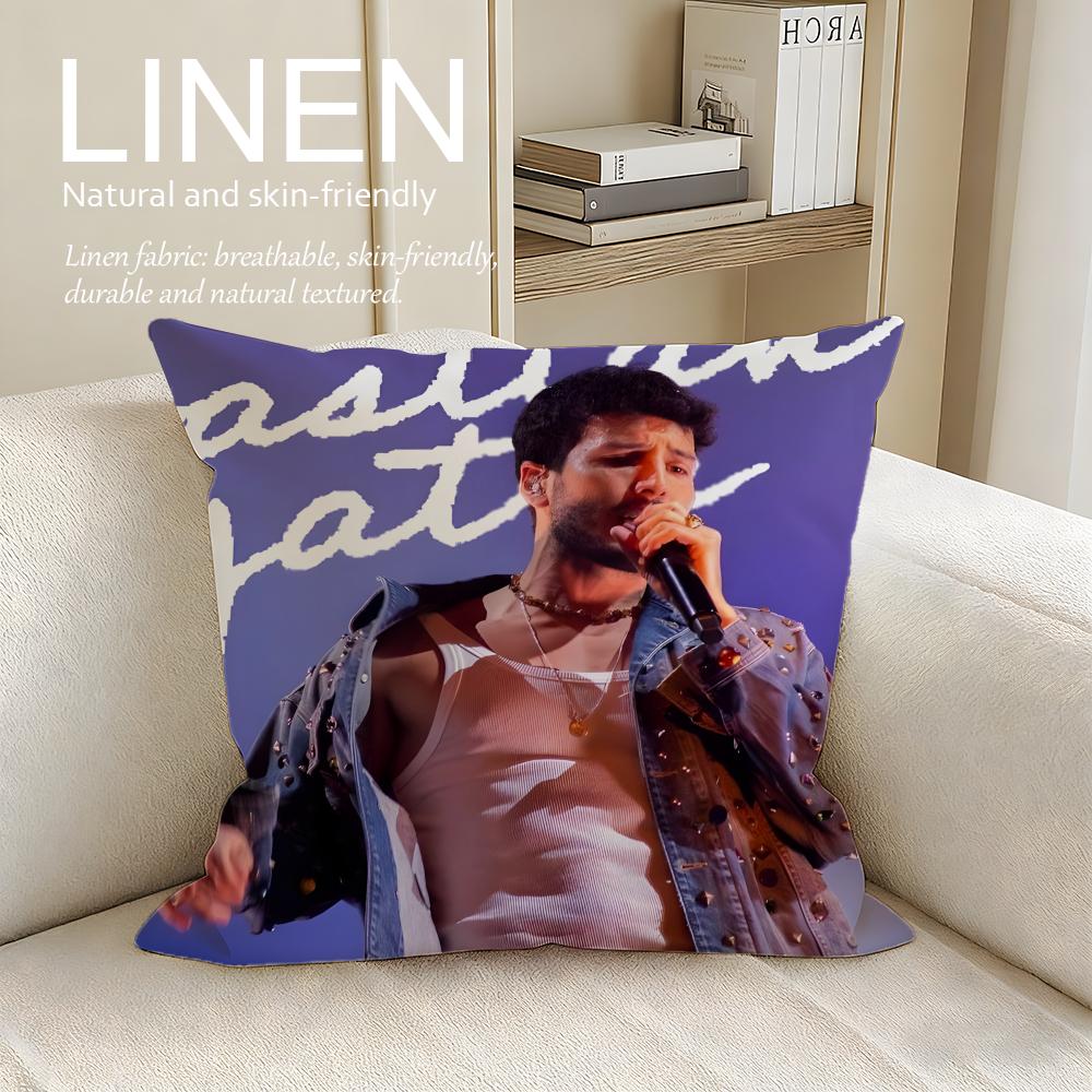 Music Sebastin Yatra Cushion Cover Pillowcase Set Pcs x x Breathable Washable Sofa Cushion Cover