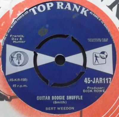 Płyta 7-calowa BERT WEEDON - Guitar Boogie Shuffle 45JAR117 Top Rank 1959 UK Rock Używana