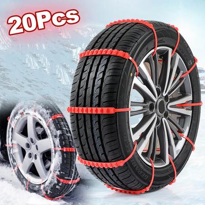 20 ks Protiskluzové sněhové řetězy Automobilové zimní pneumatiky Kola Řetězy Zimní venkovní zimní pneumatiky Nouzové dvojité drážky Protiskluzové řetězy