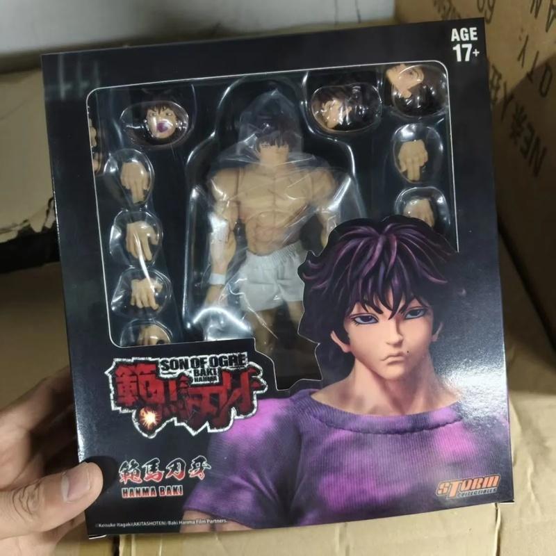 1/12 Scale Comic Baki Series Baki Hanma Oni Back Action Figure Desktop Decoration Doll Boy Toy Surprise Gift Collectible