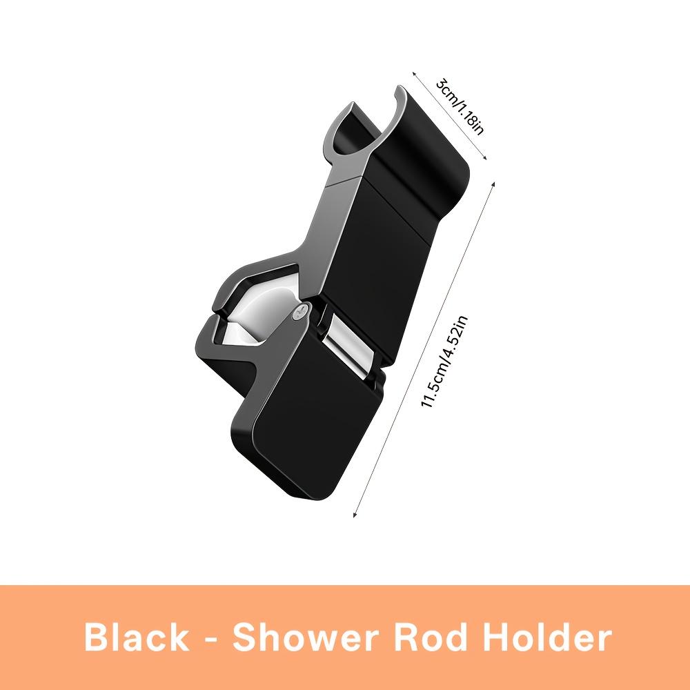 1pc Bathroom No-Punch Shower Bracket Hanging Holder, Adjustable Lift Rod Shower Rain Shelf, Removable Universal Holder, ABS Material 1pc