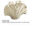 Ceramic Ginkgo Leaf Flower Vase, Artistic Leaf Shape Floral Container, Decorative Vase for Home Office Living Room Table Centerpiece