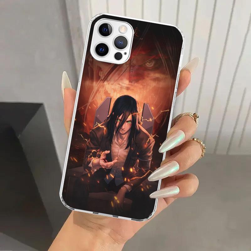 Attack Eren Phone Case for Iphone 17 Air 16 15 Plus 14 13 Mini 12 11 Pro Max 16E 7 8 SE 2020 Soft Funda Print Shell 16 15 14 13