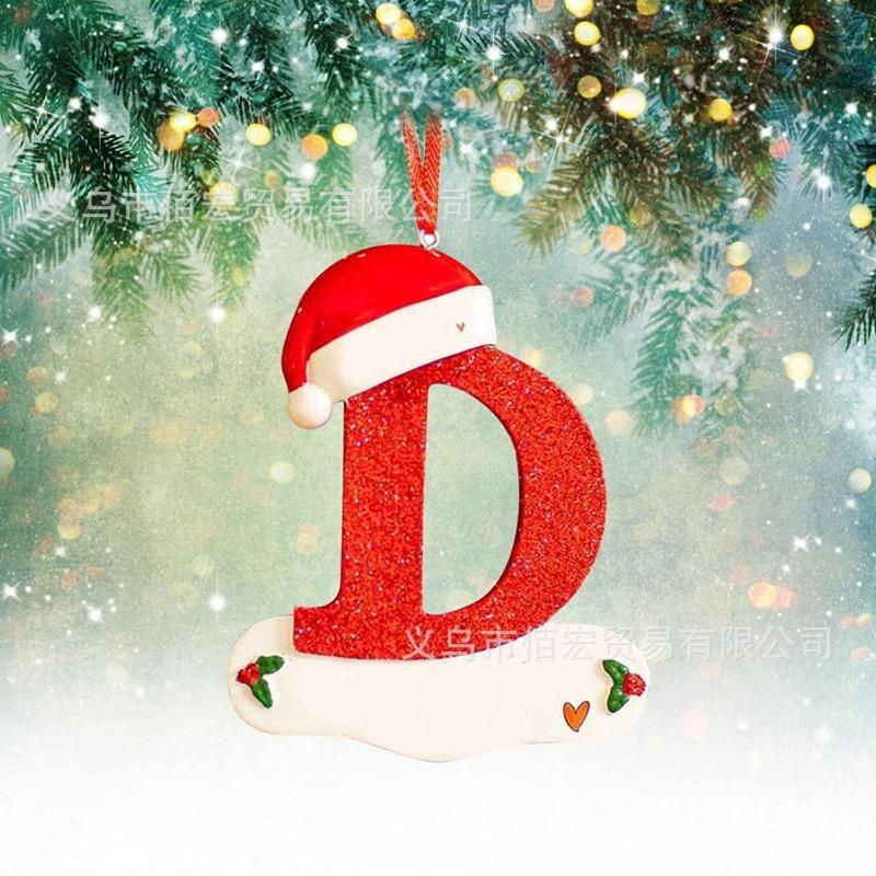1pc Christmas Tree Decoration for Home 2025 Letter Pendant Pendant Xmas 2026 New Year Decor Ornament Noel supplies accessories