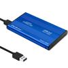 Qoltec Aluminiumgehäuse | Tasche für 2,5" HDD SSD Laufwerke SATA3 | USB 3.0 | Blau