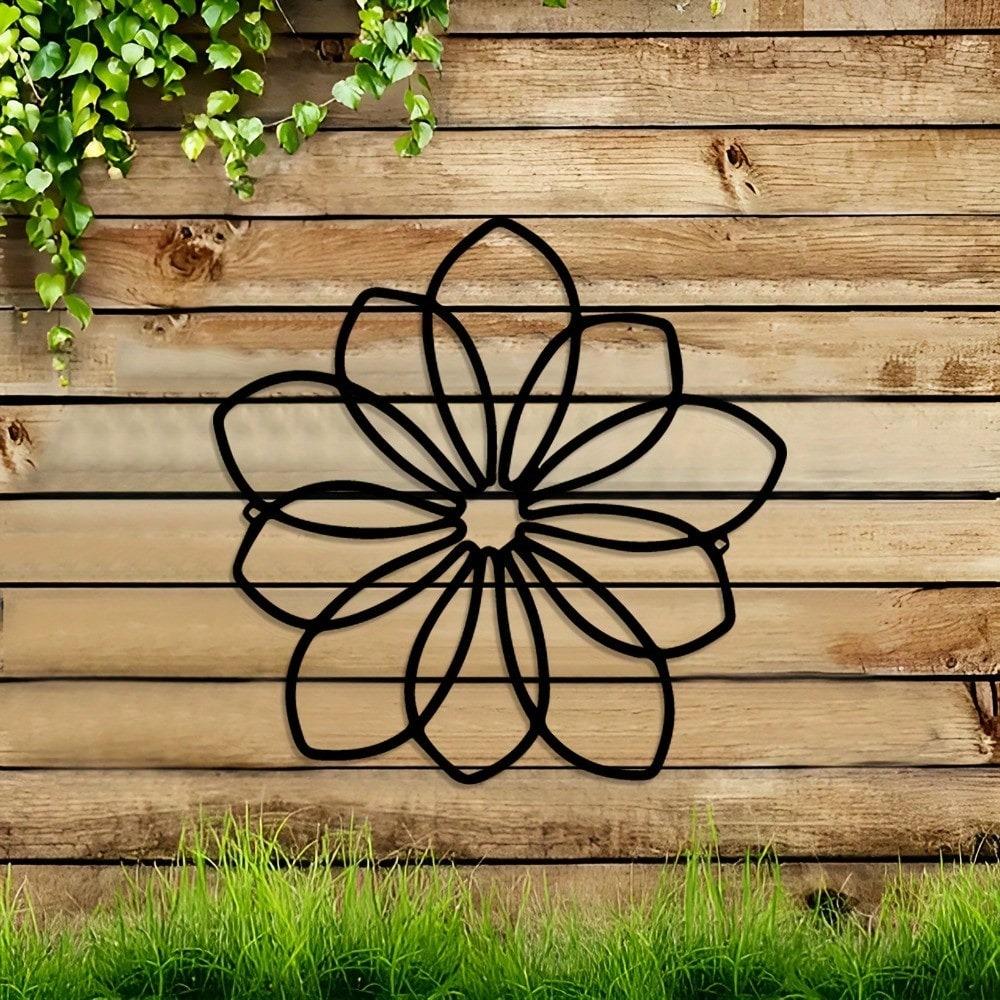 Black Wall Sculpture Art Metal Decor for Living Room Bedroom Office Home