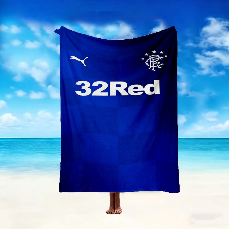 1pc Comfortable Home Print Throw Blanket, Rangers FC Blanket For Bed and Sofa Use, Special Present For Family