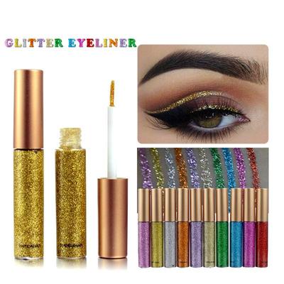 Nuove donne glitter Eyeliner liquido glitterato Fodere per occhi lucide Glitter liquido brillante ombretto impermeabile Trucco Eyeliner liquido