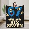 67 Six Seven 6-7 Funny Italian Brainrot Throw Blanket for Couch  Soft Cozy Plush Blanket 50x60 Inches Multiple Sizes Bedspread