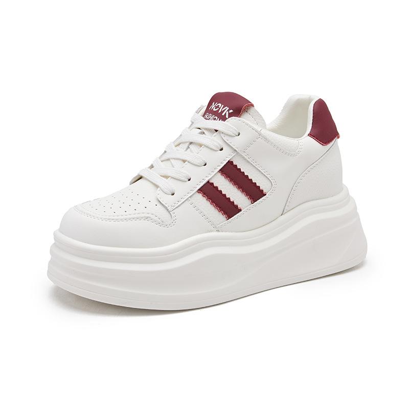 Thick-soled inner height-increasing sports shoes Lightweight women's casual little white shoes women's 2025 new women's shoes Soft soles are not tiri