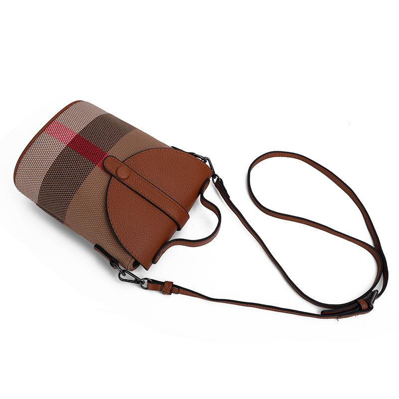 Crossbody Bag Trendy New Mini Bag High-end and Fashionable Mobile Phone Bag Plaid Bag