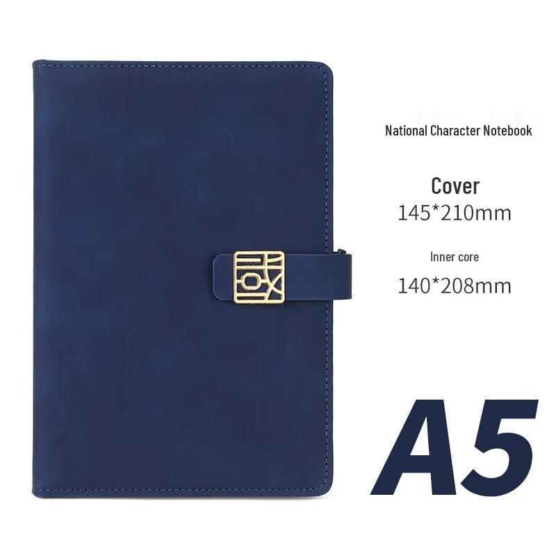 Personalized Soft Leather Diary with Buckle - Elegant Business Gift Notebook