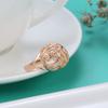 Trendy  Rose Gold Color Rings For Women Hollow Pattern Romantic Ethnic Bride Rings Unusual Wedding Daily Jewelry