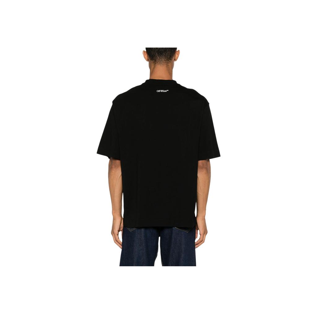 Off-White Lightweight Crew Neck Logo Print Short Sleeve T-Shirt Men Tops Black OMAA120F24JER00E1001