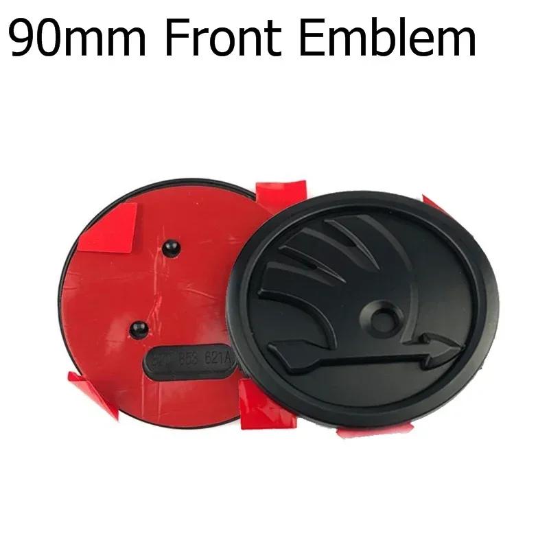 2025 New 80/90mm 3D ABS Car Front Grille Trunk Logo Sticker for Skoda Octavia 2 3 A5 A7 Kodiaq Fabia Rapid 3 Karoq Superb VRS Ac