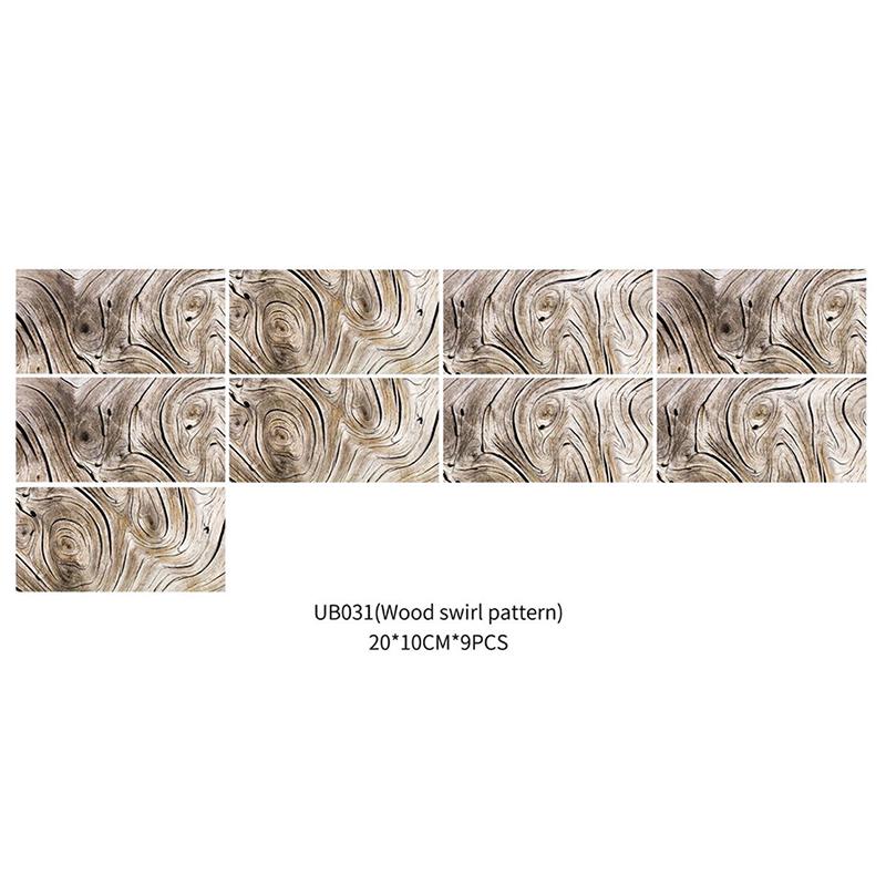 Buy 9Pcs Bathroom Wall Sticker Blue Grey Marble Bricks Wall Decals Wall Tile Selfadhesive