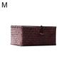Retro Stroh Woven Make-Up Lagerung Box Spielzeug Halter Korb Hause Kleinigkeiten Organizer