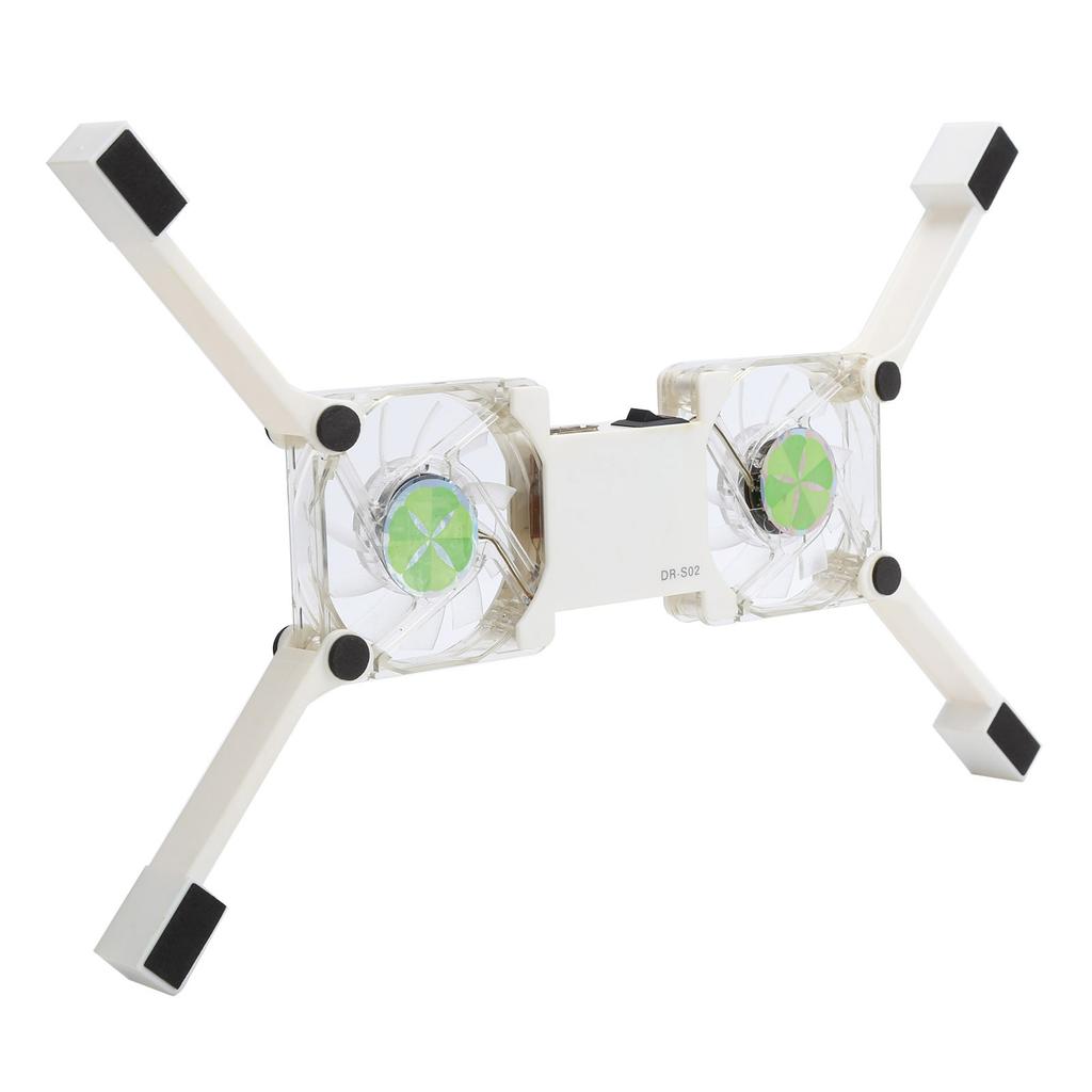 Laptop Cooling Pad USB Foldable Radiator Cooler Stand Light Portable with AntiSkid Mount(White )