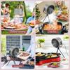 1200Pa Household Small Desktop Exhaust Fan Kitchen BBQ Hot Pot Smoke Exhaust Device Strong Suction Portable Range Hood