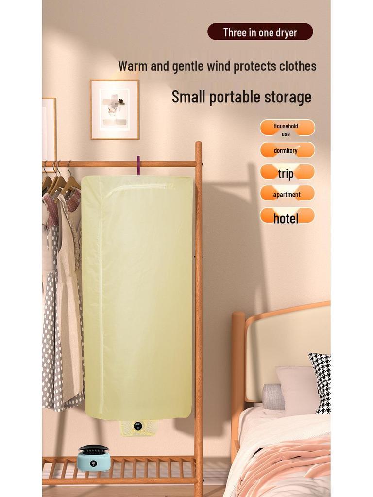 Foldable 3-in-1 Portable Air and Shoe Dryer for Dorms and Travel