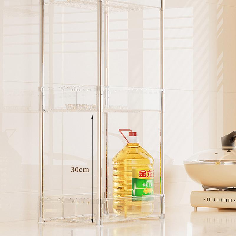 Kitchen Storage Rack 2/3Layers Makeup Storage Box Spices Snack Multi-Functional Retractable Storage Shelf for Home