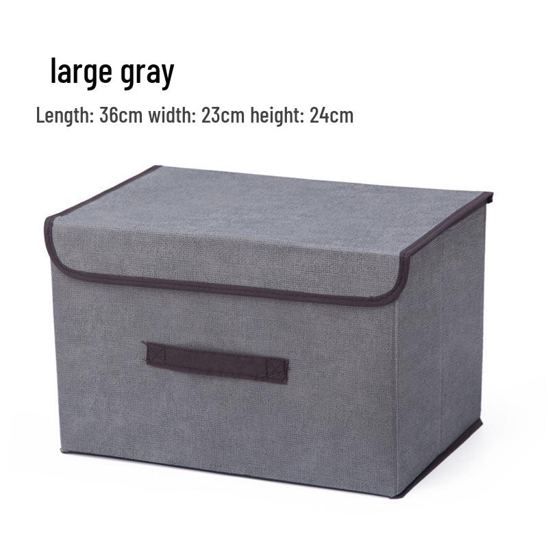 Two-Piece Foldable Non-Woven Fabric Storage and Organizer Box Set