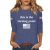 Women's Casual Fashionable Sexy Comfortable Neck Three-Quarter Sleeve Top