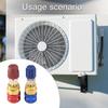 R134A Adapter Set High and Low Pressure Quick Connect Coupler Air Conditioner Repair Tool Suitable for Technicians