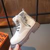 Mädchen dünne Pelzschuhe Mädchen Reißverschluss Stiefeletten Lackleder Martin Boot Kinder schnüren 2023 Kinder Winter rutschfeste Schuh