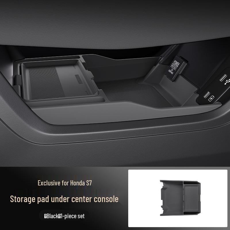 

Compatible with 25 Honda S7 Models: Central Control Storage Box and Lower Storage Bin for Car Interiors.