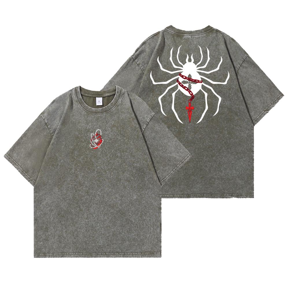 Vintage Anime Hunter X Hunter Acid T Shirt Graphic Print Tees Men Women Manga Street Washed 100% Cotton T Shirts Unisex