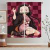 Lace Curtains On Offer Free Shipping Nezuko Kamado Cabinets for Living Room Decoration Blackout Beaded Curtain Tiebacks Blind