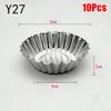 10Pcs New Aluminum Alloy Egg Tart Mold Flower Shape Non-stick Cupcake Mold Reusable Muffin Baking Cup Kitchen Tool