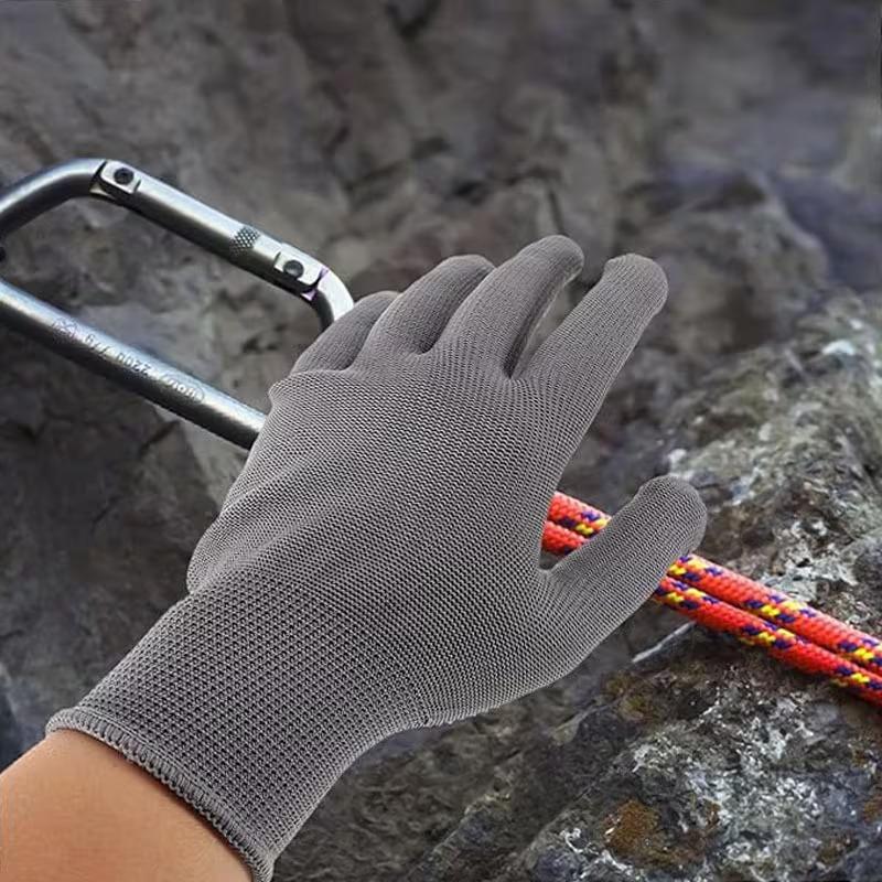 Nylon gepunktete Arbeitshandschuhe Leicht Atmungsaktiv Langlebig Anti-Rutsch Verschleißfest Outdoor Radfahren Angeln Camping Sicherheitshandschuhe