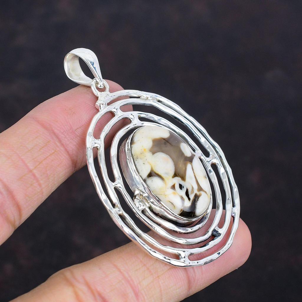 Peanut Wood Jasper Pendant Handmade Pendant Gemstone Unique Jewelry 925 Sterling Silver Pendant Women Pendant Gifts For Mom Designer Jewelry