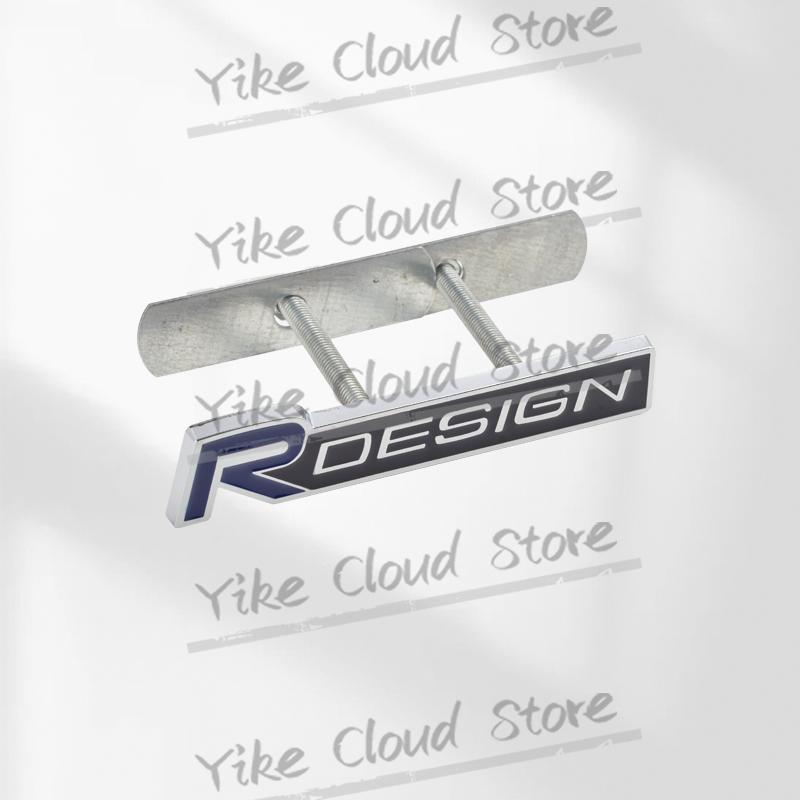R Design Decoration Emblem 3D Sticker Metal Front Hood Grille Badge For Volvo S40 S60 S80 S90 V60 V40 XC40 XC60 XC90 XC70 V70 T6