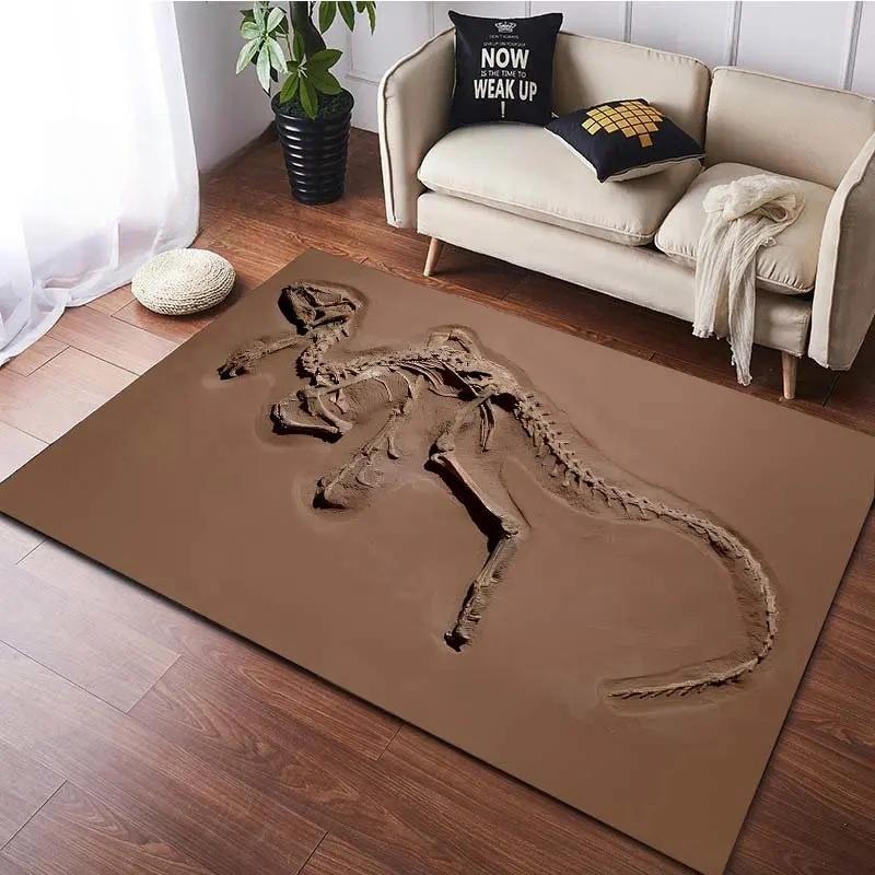 Dinosaur Fossil Pattern Rug for Bedroom Living Room Carpet for Kitchen Floor Mats Home Decor Non-Slip Floor Pad Rug 11 Sizes