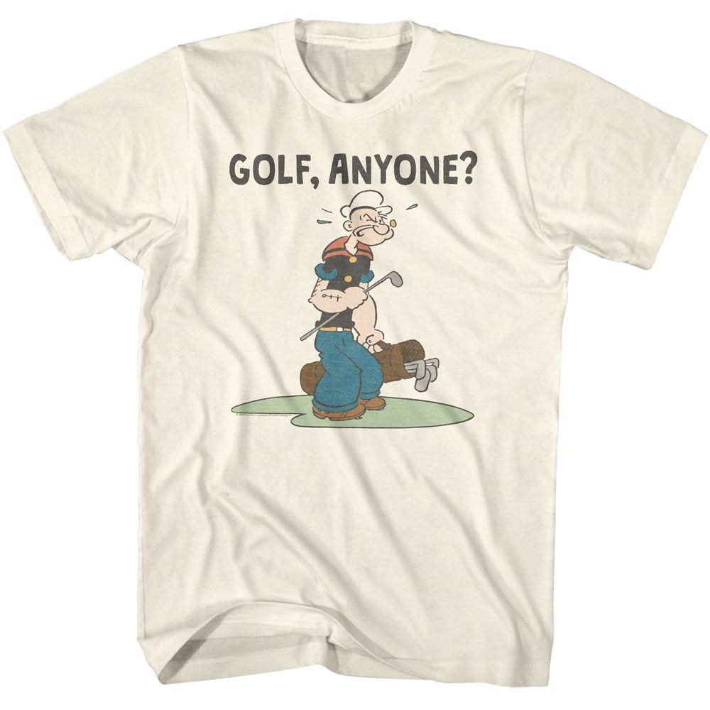 Popeye Golf Anyone Natural Comics Shirt M