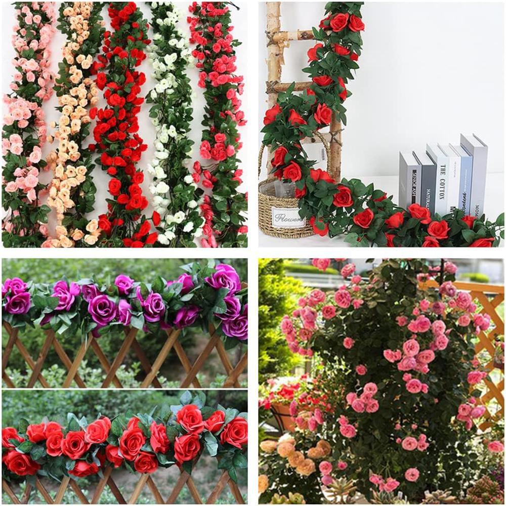1pcs Artificial Flowers Vine 45pcs / 69pcs Rose Fake Flower Hanging Garland DIY Plants Home Wedding Room Decor Decoration Wall