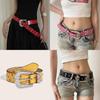Cintura Cool Girl Y2k a Farfalla con Strass per Stile Punk Americano Retrò