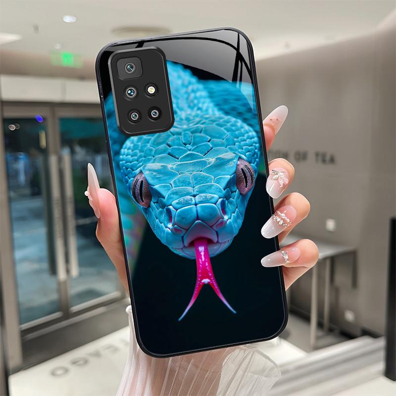 For Xiaomi Redmi 10 Prime 2022 Phone Case Tempered Glass Hard Shell flower Cute cats Coque For Redmi10 10Prime 2022 Back Cover